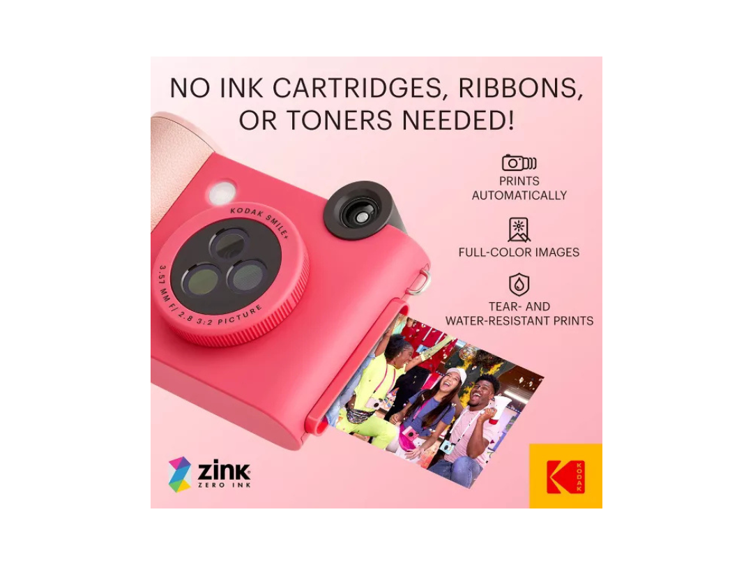 Buy Kodak Smile+ Instant Print Camera – 10MP, Bluetooth in Qatar Buy Kodak Smile+ Instant Print Camera – 10MP, Bluetooth in Qatar